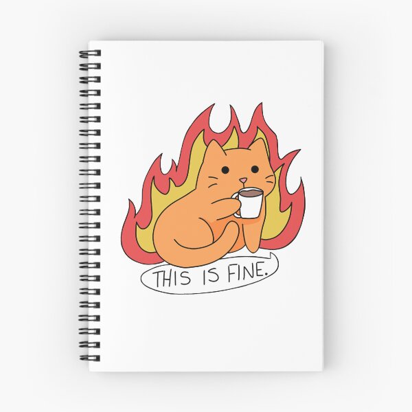 Item preview, This is fine meme cat designed and sold by Oceanartistic.