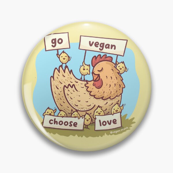 Item preview, Cute chicks with vegan sign designed and sold by Frank J. Art.