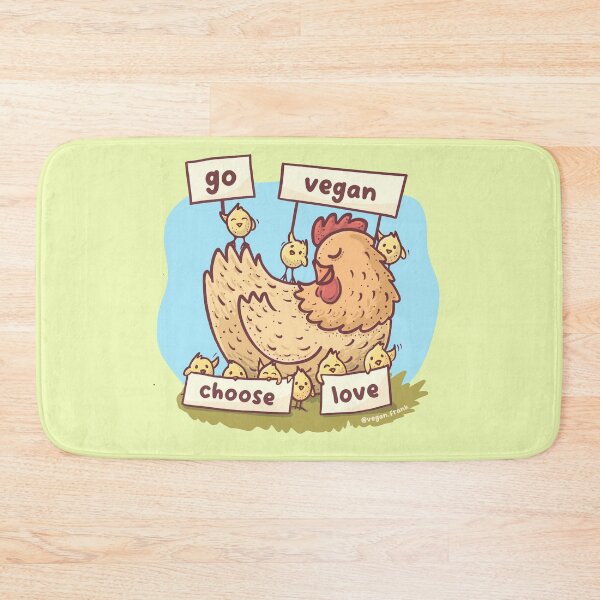 Item preview, Cute chicks with vegan sign designed and sold by Frank J. Art.