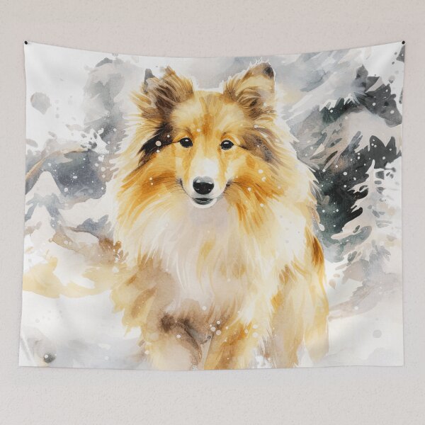 Item preview, Shetland Sheepdog In Snow designed and sold by TheAnimalZ00.