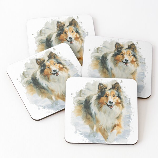 Artikelvorschau, Aquarell-Shetland-Schäferhund entworfen und verkauft von TheAnimalZ00.