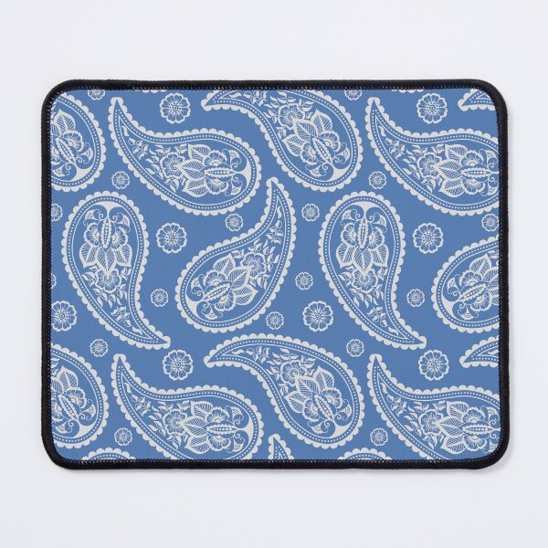 Item preview, Denim blue paisley pattern designed and sold by MissQuiss.