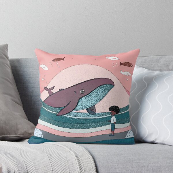 Item preview,  Abstract Whale &  Boy, Nursery, Print designed and sold by KMDs.