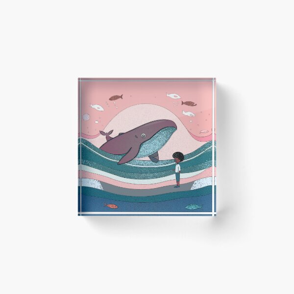 Item preview,  Abstract Whale &  Boy, Nursery, Print designed and sold by KMDs.