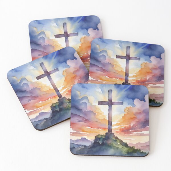 Item preview, watercolor cross designed and sold by zionwardrobe.