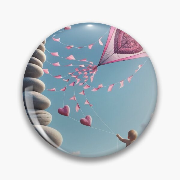 Item preview, digital art of stones and flying kite by baby designed and sold by Bubududu1234.