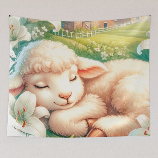 Item preview, Cute Sleeping Baby Lamb designed and sold by TheAnimalZ00.