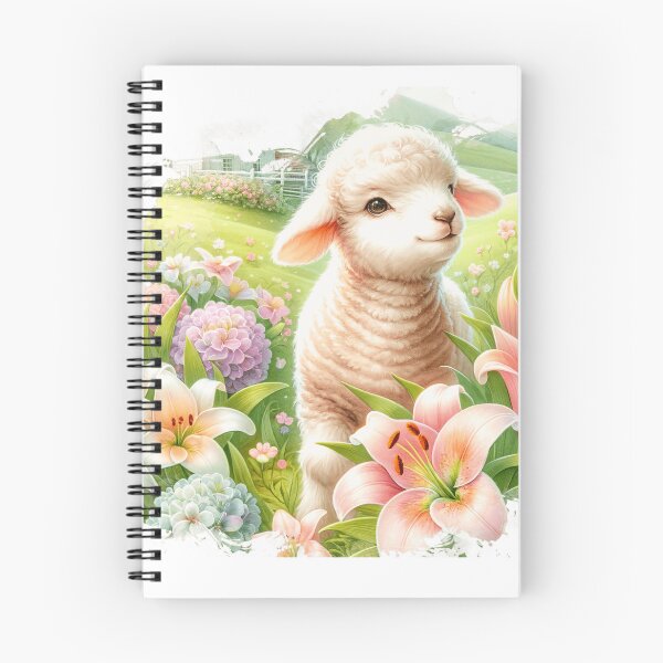 Item preview, Colorful Cute Lamb Surrounded By Flowers designed and sold by TheAnimalZ00.