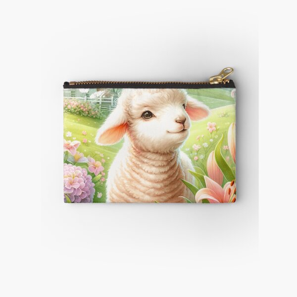 Item preview, Colorful Cute Lamb Surrounded By Flowers designed and sold by TheAnimalZ00.