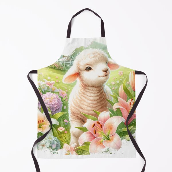 Item preview, Colorful Cute Lamb Surrounded By Flowers designed and sold by TheAnimalZ00.