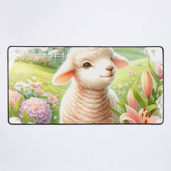 Item preview, Colorful Cute Lamb Surrounded By Flowers designed and sold by TheAnimalZ00.