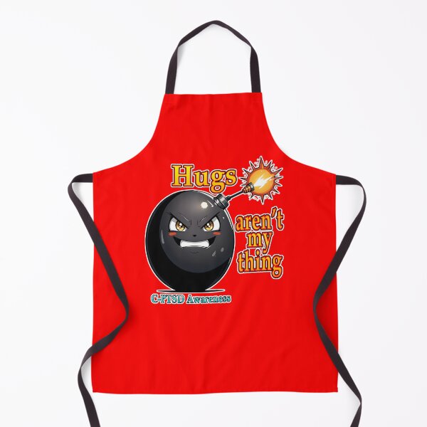 Item preview, Hugs aren't my thing C-PTSD Awareness Cartoon Bomb designed and sold by Rogue Wizard.