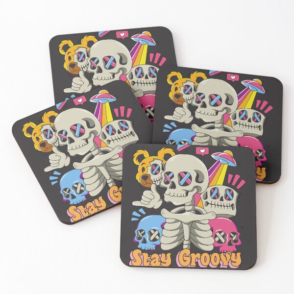 Item preview, Galactic Bones - 90s Groovy Skeleton designed and sold by The  Qash.