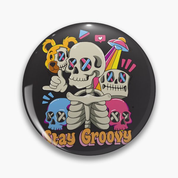 Item preview, Galactic Bones - 90s Groovy Skeleton designed and sold by The  Qash.