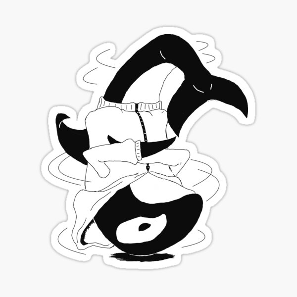 Breakdancin' Orca Sticker