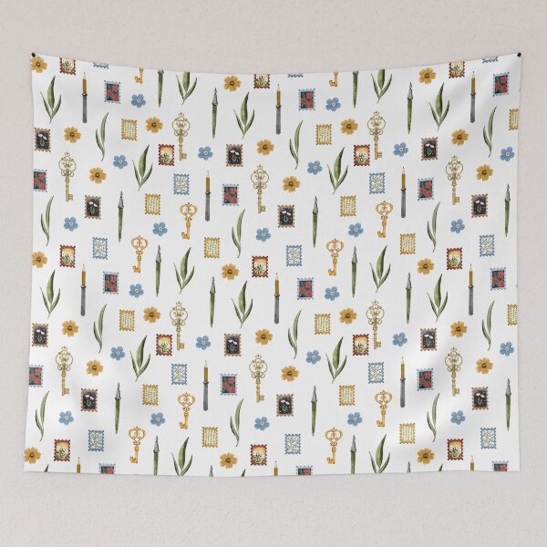 Item preview, Postage stamp pattern designed and sold by pinkyfish1010.