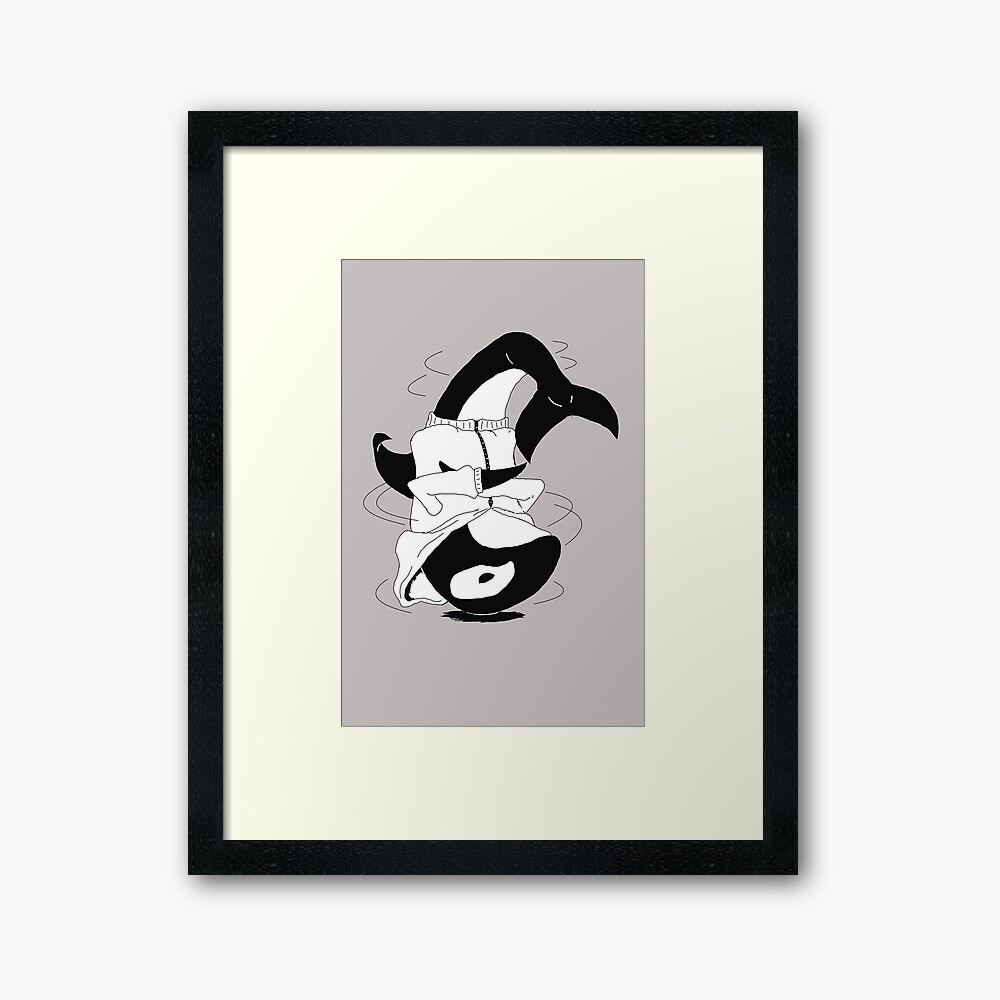 Breakdancin' Orca Framed Art Print