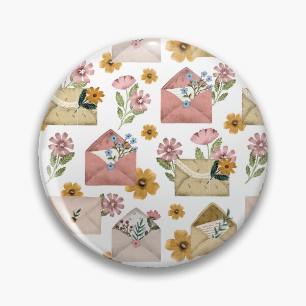 Item preview, Vintage letter envelope with wildflower designed and sold by pinkyfish1010.