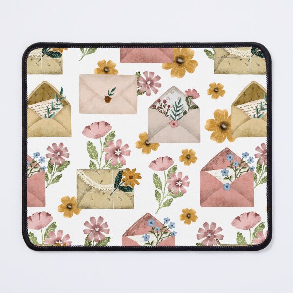 Item preview, Vintage letter envelope with wildflower designed and sold by pinkyfish1010.