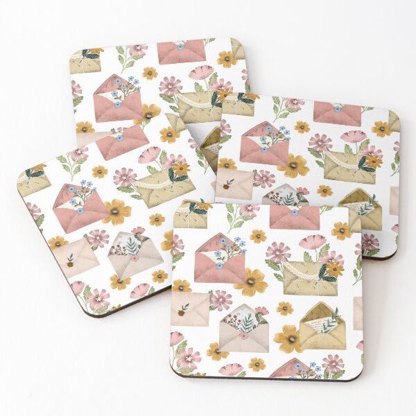 Item preview, Vintage letter envelope with wildflower designed and sold by pinkyfish1010.