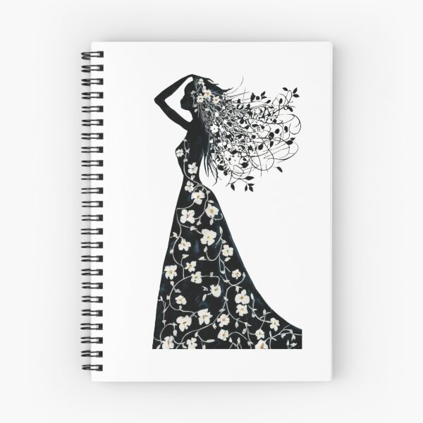 Item preview, stunning black and white silhouette of a woman designed and sold by RATHERGOODMEDIA.