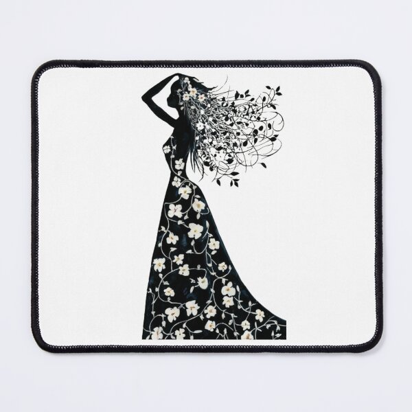 Item preview, stunning black and white silhouette of a woman designed and sold by RATHERGOODMEDIA.