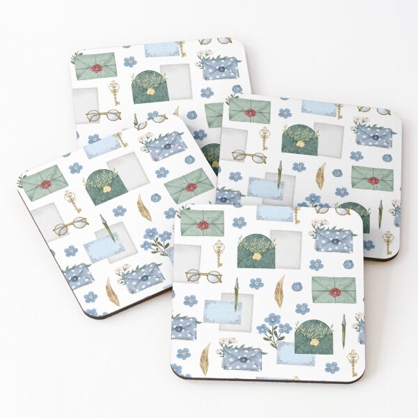 Item preview, Letter envelope with forgetmenots designed and sold by pinkyfish1010.