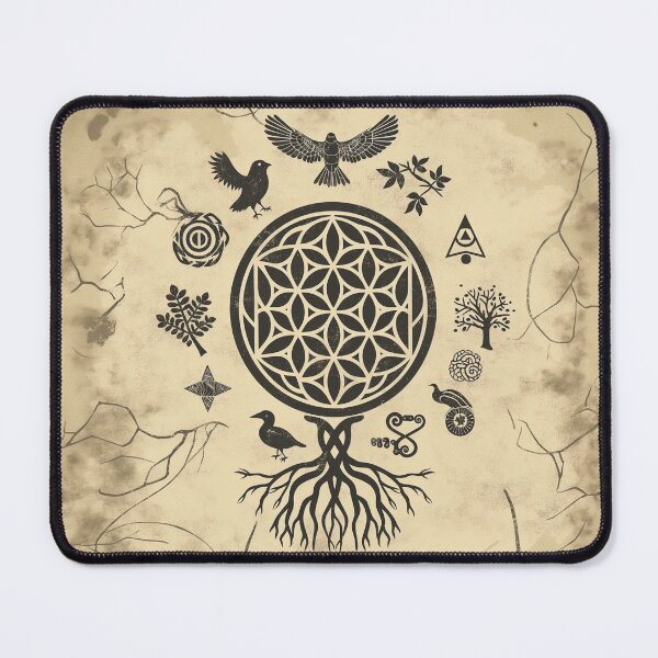 Item preview, Secrets of the Cosmos - Celestial Tree and Mystic Symbols Art designed and sold by Spirit47.