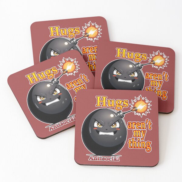 Item preview, Hugs aren't my thing Antisocial Cartoon Bomb designed and sold by Rogue Wizard.