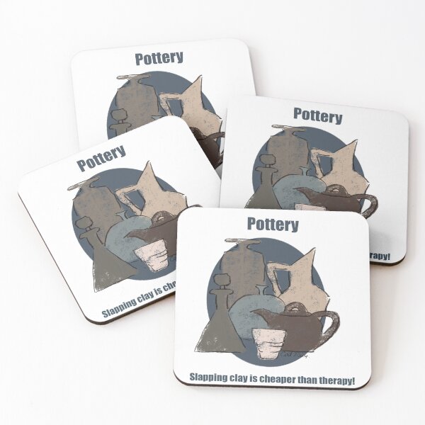 Item preview, Pottery. Slapping clay is cheaper than therapy designed and sold by bycatdesign.