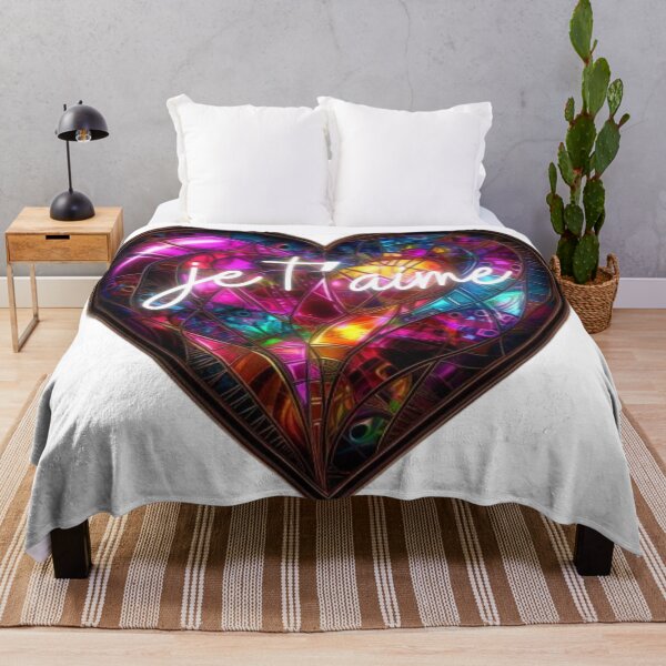 Item preview, I love you with a big stained glass style heart designed and sold by Blessinger77.