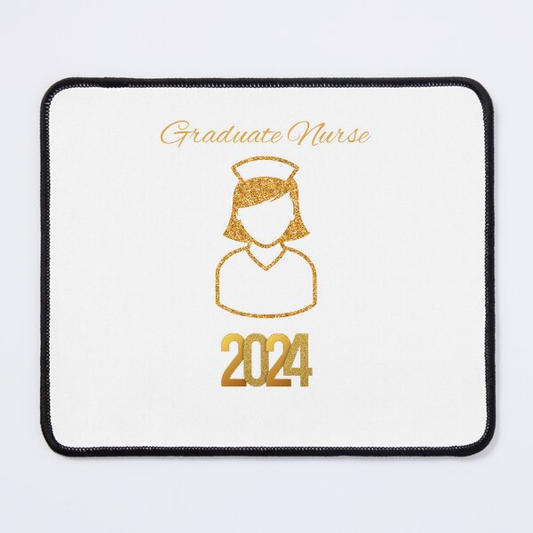 Item preview, Graduate Nurse Gold Silhouette 2024 designed and sold by DuchessNursDsgn.