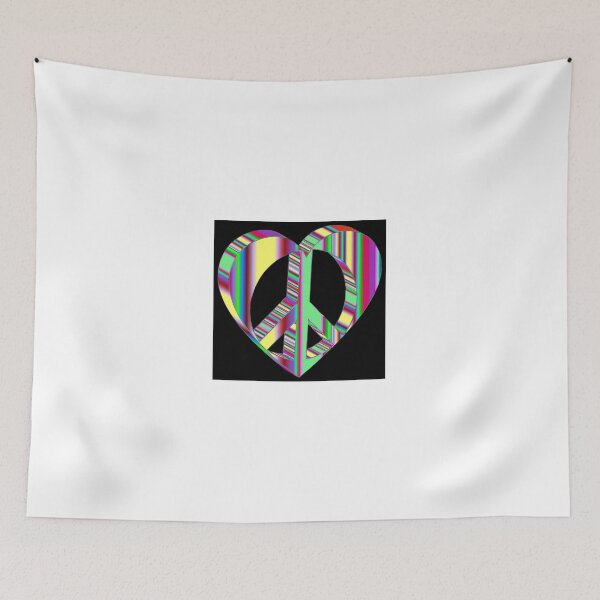Item preview, Rainbow Hippie Peace Heart designed and sold by ridthestigma.