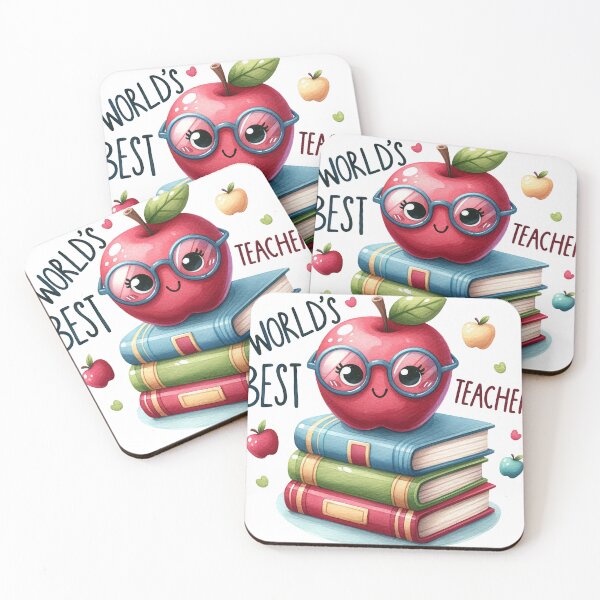 Item preview, World's Best Teacher apple books designed and sold by PrettyfulStuff.