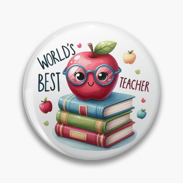 Item preview, World's Best Teacher apple books designed and sold by PrettyfulStuff.