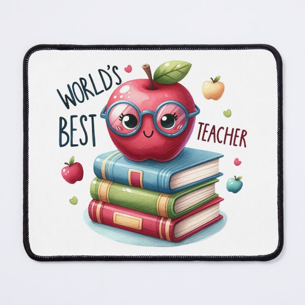 Item preview, World's Best Teacher apple books designed and sold by PrettyfulStuff.