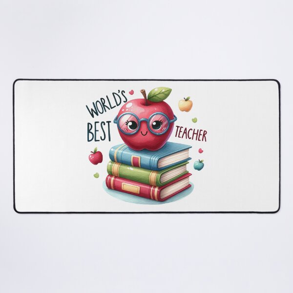 Item preview, World's Best Teacher apple books designed and sold by PrettyfulStuff.