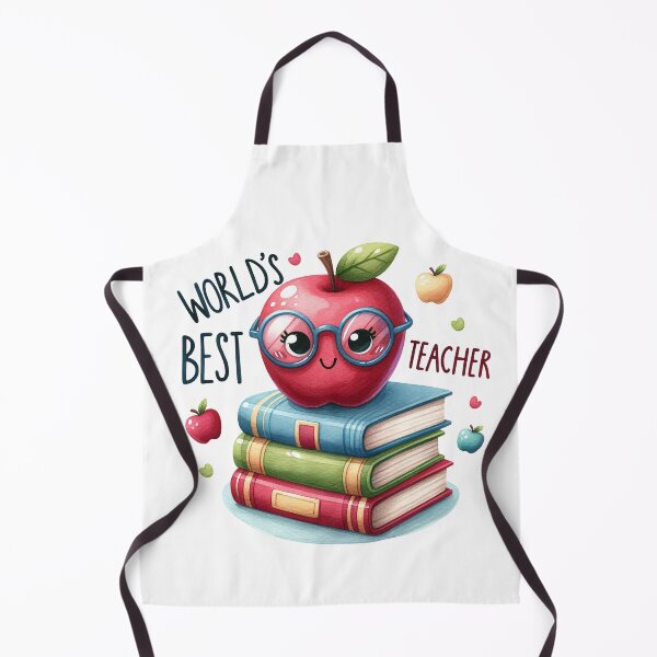 Item preview, World's Best Teacher apple books designed and sold by PrettyfulStuff.