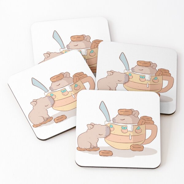 Aperçu de l'œuvre capybaras kawaii créée et vendue par mind over morgan .