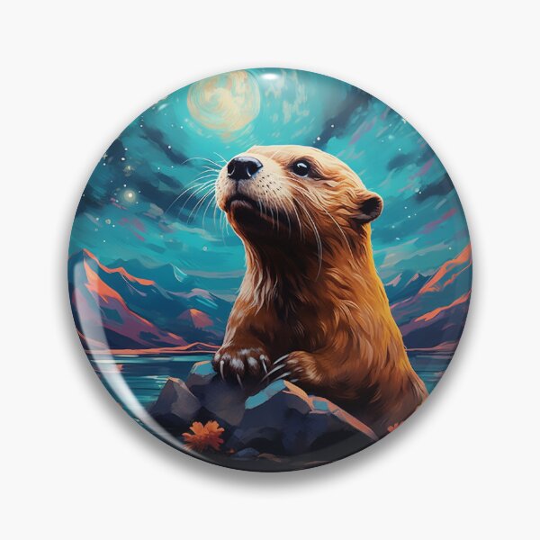 Item preview, Otter Lake with Mountains and Moon designed and sold by InfamousRyanM.