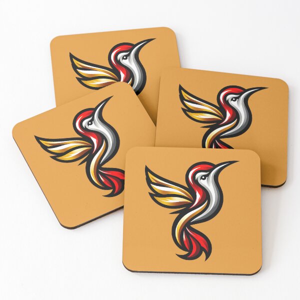 Item preview, Hummingbird logo in red and gold - Minimalist designed and sold by AD-Digital-Art.