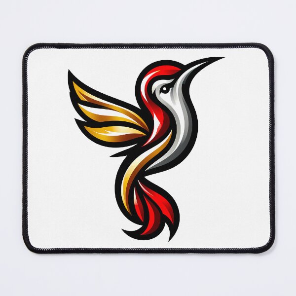 Item preview, Hummingbird logo in red and gold - Minimalist designed and sold by AD-Digital-Art.