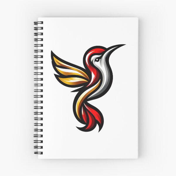 Item preview, Hummingbird logo in red and gold - Minimalist designed and sold by AD-Digital-Art.