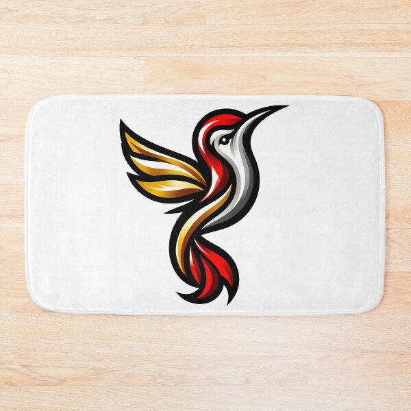 Item preview, Hummingbird logo in red and gold - Minimalist designed and sold by AD-Digital-Art.