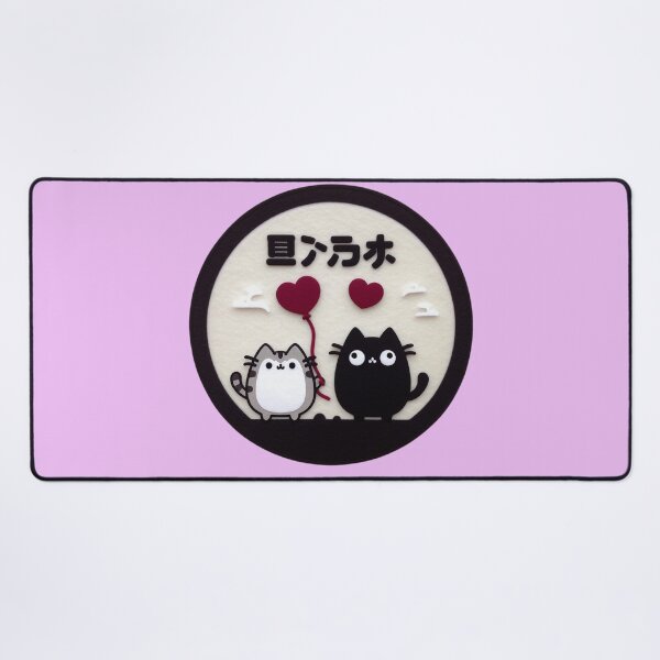 Item preview, Kawaii Cat Couple: Felt Illustration designed and sold by GALUMARKET.