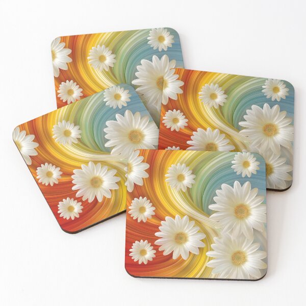 Item preview, Colorful swirling pattern with daisies designed and sold by dcrc.