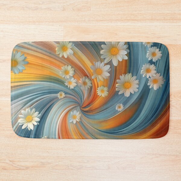 Item preview, colorful swirling pattern with daisies designed and sold by dcrc.