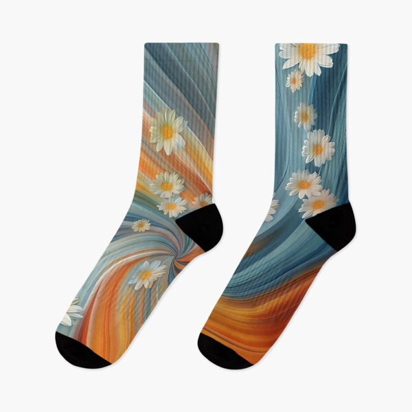 Item preview, colorful swirling pattern with daisies designed and sold by dcrc.