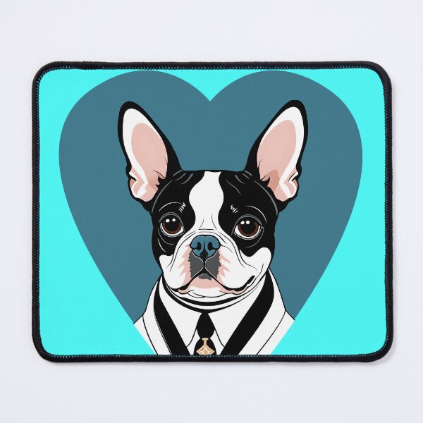 Item preview, Love Bostons (Terriers) Suit Blue Heart designed and sold by Rogue Wizard.