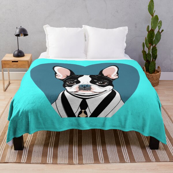 Item preview, Love Bostons (Terriers) Suit Blue Heart designed and sold by Rogue Wizard.